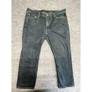 Levis 514 Jeans Mens 42x30(39x26.5) Blue Slim Straight Stretch Denim Dark Wash